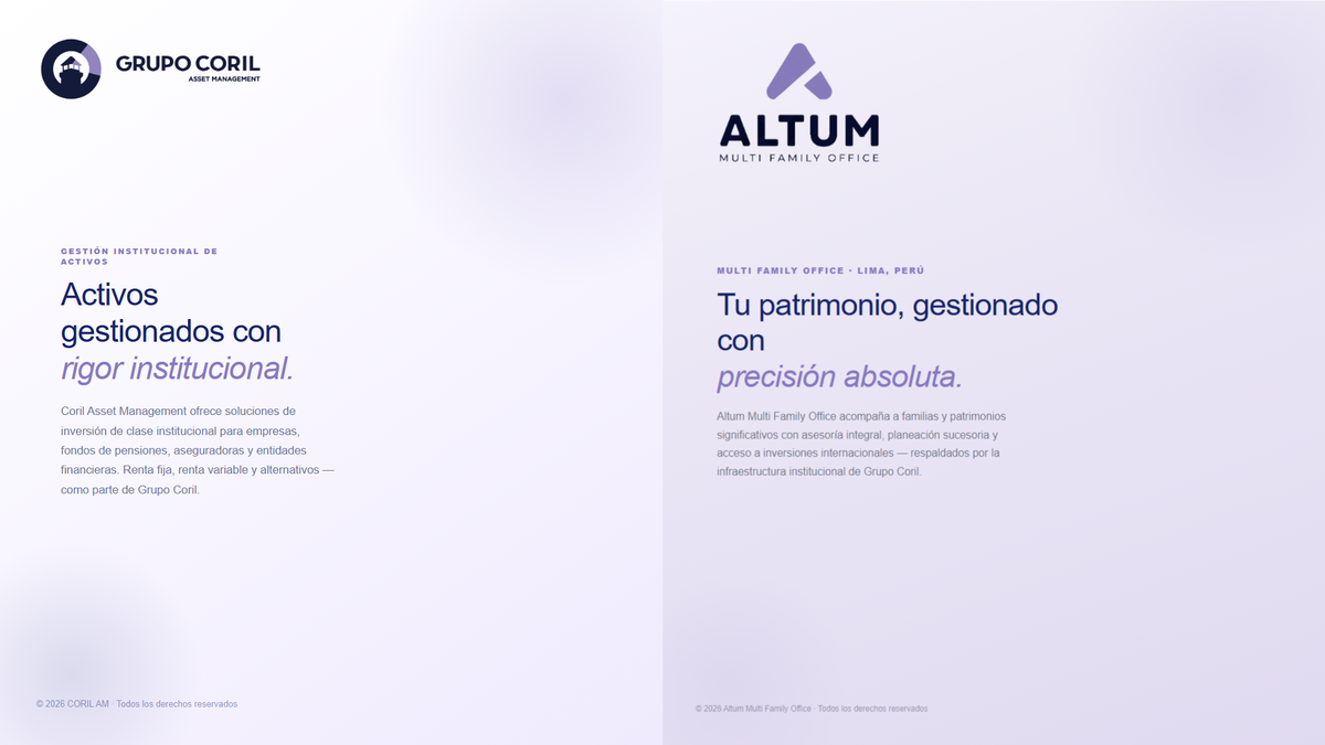 CorilOne — plataforma Coril AM & Altum MFO
